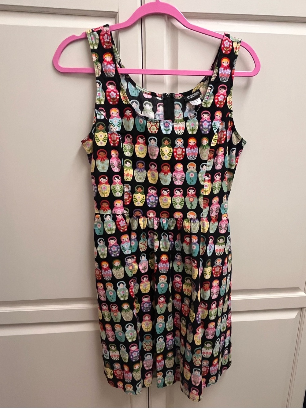 Black Multicolor Nesting Doll Dress